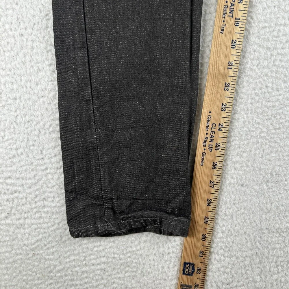 Kayden.K Jeans Mens 30x30 Charcoal Gray Tapered Selvedge Denim Zip Back Pockets